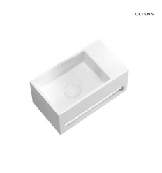 Umywalka 35,5x20 cm ścienna LavaForm prawa biały połysk Fri Oltens (40007000)