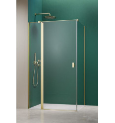 Kabina prysznicowa 80x70 Nes Brushed Light Gold KDJ II Radaway (10032080-98-01L + 10039070-01-01)