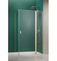 Kabina prysznicowa 80x70 Nes Brushed Light Gold KDJ II Radaway (10032080-98-01R + 10039070-01-01)