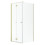 Kabina prysznicowa 80x70 Nes Brushed Light Gold KDJ B Radaway (10025080-98-01L + 10039070-01-01)