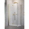 Kabina prysznicowa 80x70 Nes Brushed Light Gold KDJ B Radaway (10025080-98-01L + 10039070-01-01)