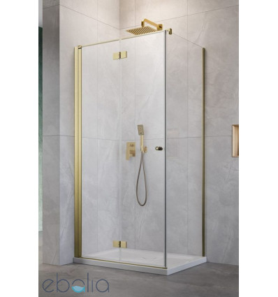 Kabina prysznicowa 80x70 Nes Brushed Light Gold KDJ B Radaway (10025080-98-01L + 10039070-01-01)