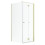 Kabina prysznicowa 80x70 Nes Brushed Light Gold KDJ B Radaway (10025080-98-01R + 10039070-01-01)