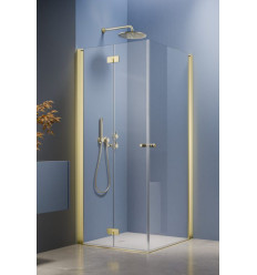 Kabina prysznicowa 80x80 Nes Brushed Light Gold KDD B / KDD I Radaway (10024080-98-01L + 10015080-98-01R)