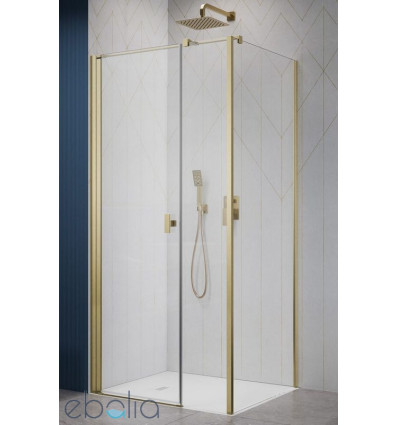 Kabina prysznicowa 100x70 Nes Brushed Light Gold KDS I Radaway (10023100-98-01L + 10043070-98-01)