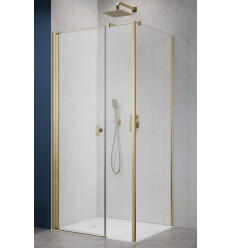 Kabina prysznicowa 100x70 Nes Brushed Light Gold KDS I Radaway (10023100-98-01L + 10043070-98-01)