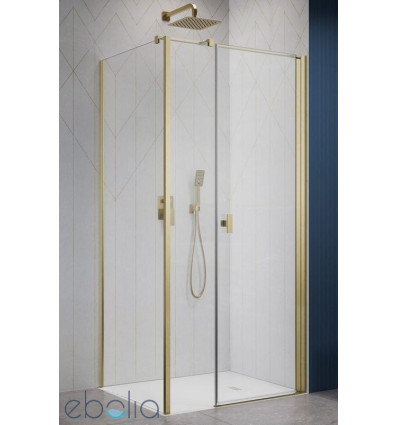 Kabina prysznicowa 100x70 Nes Brushed Light Gold KDS I Radaway (10023100-98-01R + 10043070-98-01)