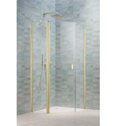 Kabina prysznicowa 80x80 Nes Brushed Light Gold PTJ Radaway (10052000-98-01L + 10052500-98-01)