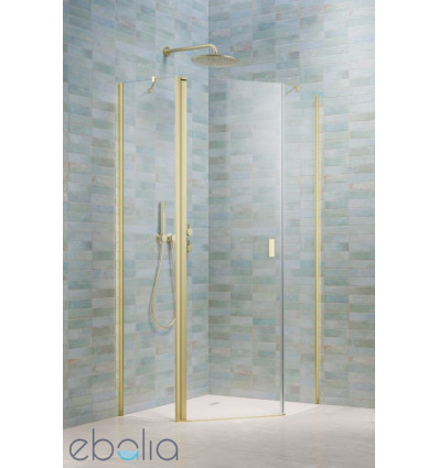 Kabina prysznicowa 80x80 Nes Brushed Light Gold PTJ Radaway (10052000-98-01L + 10052500-98-01)