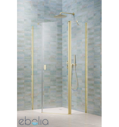 Kabina prysznicowa 80x90 Nes Brushed Light Gold PTJ Radaway (10052000-98-01R + 10052600-98-01)