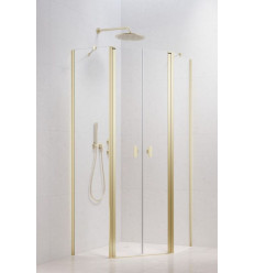 Kabina prysznicowa 80x80 Nes Brushed Light Gold PTD Radaway (10051000-98-01 + 10051400-98-01)