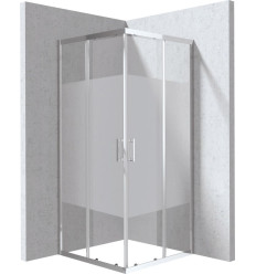 Kabina prysznicowa kwadratowa 80x80 cm - wzór pas Deante (KYC 0E88P)