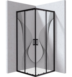 Kabina prysznicowa kwadratowa 80x80 cm - wzór fala Deante (KYC NB88P)