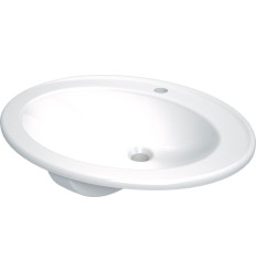 Umywalka ceramiczna wpuszczana z miejscem na baterię Deante (CGR 6U6B)