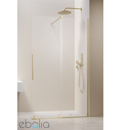 Kabina prysznicowa 80 Furo Walk-in Brushed Light Gold Radaway (10106438-98-01R + 10110394-01-01)