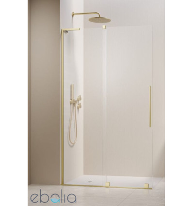 Kabina prysznicowa 80 Furo SL Brushed Light Gold Walk-in Radaway (10306438-98-01L + 10110394-01-01)