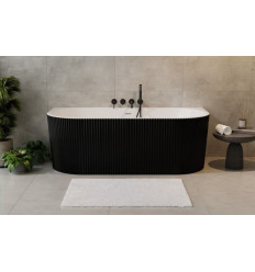Wanna wolnostojąca przyścienna 150x75 Leya Black&White Besco (WASB-150LZL)