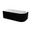 Wanna wolnostojąca przyścienna 150x75 L Denaya Black&White Besco (WASB-15DLGR)