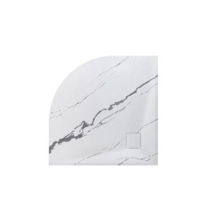 Brodzik półokrągły 90x90 Vexo Marble Besco (VM-90-90-P)