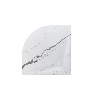 Brodzik półokrągły 90x90 Vexo Marble Besco (VM-90-90-P)