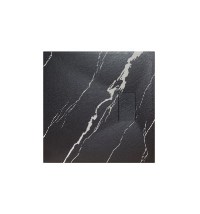 Brodzik kwadratowy 80x80 Vexo Marble Black Besco (VMB-80-80-K)