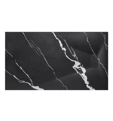 Brodzik prostokątny 170x90 Vexo Marble Black Besco (VMB-170-90-P)