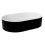 Umywalka nablatowa Lova 53 Black&White Besco (UMD-LBW-N)