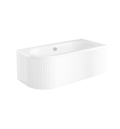 Obudowa wanny asymetrycznej 160 Avita Ryfle White Besco (OAV-160-NSR)