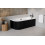 Obudowa wanny asymetrycznej 180 Avita Ryfle Matt Black Besco (OAV-180-NSCR)