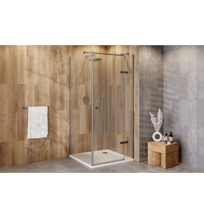 Kabina prysznicowa 90x90x195 Pixa Gun Metal Besco (PKP-90-195GR)