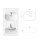 Umywalka nablatowa Anes Cera-Line 50 White Besco (UNC-50-ANB)