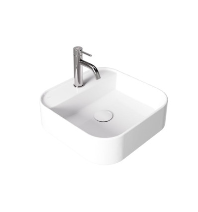 Umywalka nablatowa Assos Cera-Line 40 White Besco (UNC-40-ASB)
