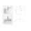 Umywalka nablatowa Assos Cera-Line 45 White Besco (UNC-45-ASB)