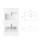 Umywalka nablatowa Assos Cera-Line 60 White Besco (UNC-60-ASB)