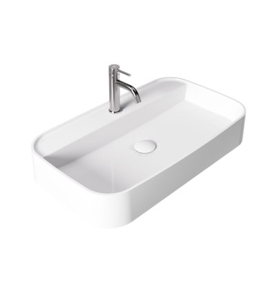 Umywalka nablatowa Assos Cera-Line 70 White Besco (UNC-70-ASB)