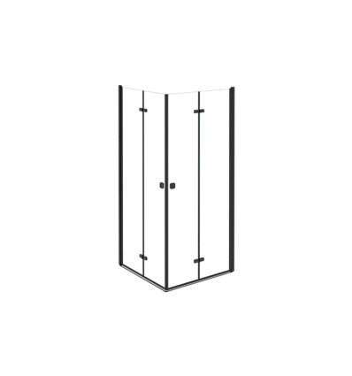 Kabina prysznicowa 80x80 Exo-H Black Besco (KEHB-80-195)