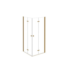 Kabina prysznicowa 80x80 Exo-H Brushed Gold Besco (KEHZS-80-195)