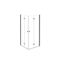 Kabina prysznicowa 90x90 Exo-H Gun Metal Besco (KEHGM-90-195)
