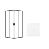 Kabina prysznicowa 90x90 Zarya Black + brodzik Axim Besco (ZKB-AX90-190)