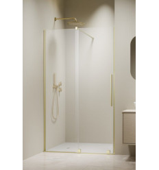 Drzwi prysznicowe 90 Furo Brushed Light Gold DWJ Radaway (10107472-98-01L + 10110430-01-01)