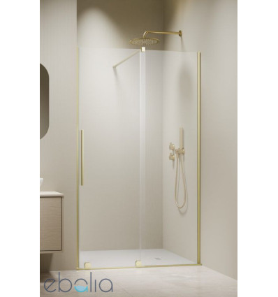Drzwi prysznicowe 90 Furo Brushed Light Gold DWJ Radaway (10107472-98-01R + 10110430-01-01)