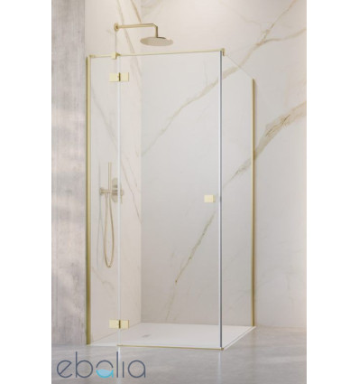 Kabina prysznicowa 80x70 Essenza Brushed Light Gold KDJ Radaway (1385043-98-01L + 1384048-01-01)