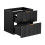 Zestaw meblowy 120cm z umywalkami nablatowymi i okraglym lustrem led 60cm Adel Black Comad (SET -ADB B 120 CM SMILE 40 4)