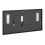 Zestaw meblowy 120cm z umywalką meblową, szafką wysoką i lustrem Adel Black Comad (SET -ADB SKY 120 CM 5)