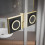 Kabina prysznicowa 80x70 Essenza Brushed Light Gold KDJ Radaway (1385043-98-01R + 1384048-01-01)