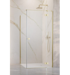 Kabina prysznicowa 100x70 Essenza Brushed Light Gold KDJ Radaway (1385040-98-01R + 1384048-01-01)
