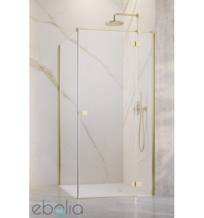 Kabina prysznicowa 80x70 Essenza Brushed Light Gold KDJ Radaway (1385043-98-01R + 1384048-01-01)