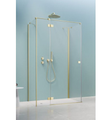 Kabina prysznicowa 80x70 Essenza Brushed Light Gold KDJ+S Radaway (1385021-98-01L + 1384048-01-01 + 1384048-01-01)