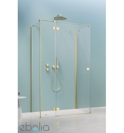 Kabina prysznicowa 80x70 Essenza Brushed Light Gold KDJ+S Radaway (1385021-98-01L + 1384048-01-01 + 1384048-01-01)