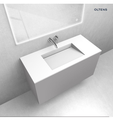 Zestaw szafka podumywalkowa 100 cm z umywalką Stila LavaForm kaszmir/biały mat Lun Oltens (68763900)
